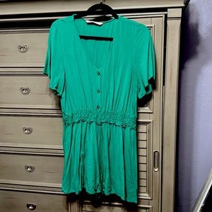 Zara- blue green romper